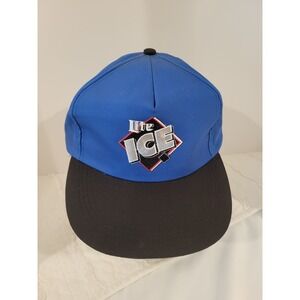 Vintage 80's Miller Lite Ice Blue Snapback Trucker Hat